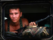 tropas russas em Gori