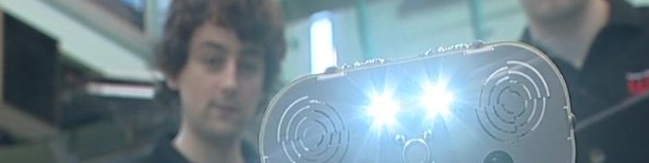 Close up of rescue robot sensor head