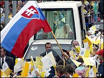 Papež při návštěvě Slovenska