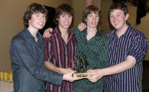 Last Orders with their Young Folk Award trophy