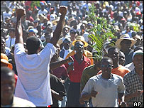Protesto no Haiti
