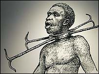 Image of slavery from the Rum Story in Whitehaven