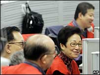 Các thương gia trên thị trường chứng khoán Hồng Kông đã có thể cười trở lại