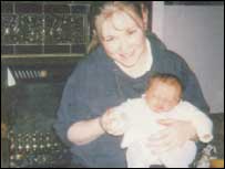 Young mum Carla with baby Chantelle.
