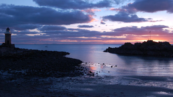 Setting sun, Portpatrick