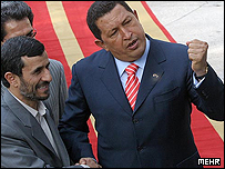 هوگو چاوز و احمدی نژاد