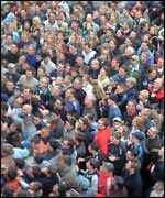 The crowd at the Atherstone Ball Game 