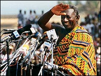 John Kufuor, presidente do Gana e da UA