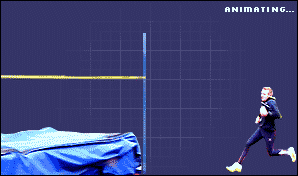 an athlete doing the high jump