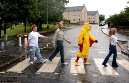 chicken crossing