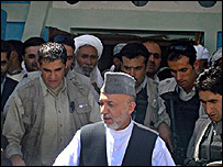 حامد کرزی در شیندند