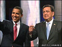 بیل ریچاردسون(راست) و باراک اوباما