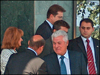 Traian Băsescu şi Vladimir Voronin 