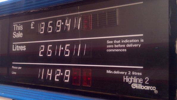 Cost of fuel for Piggy French's horsebox