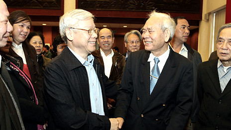 Ông Trọng tại buổi tiếp xúc cử tri Hà Nội