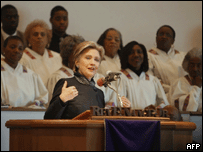 Hillary Clinton em campanha