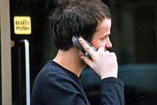 A man using a mobile phone