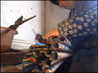 Đóng gói pháo thăng thiên ở Trung Quốc