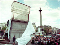 The vacant plinth at London's Trafalgar Square