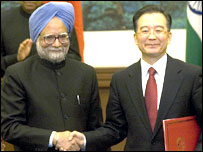 प्रधानमंत्री मनमोहन सिंह और चीनी समकक्ष वेन जियाबाओ 