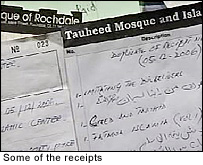 Some of the receipts