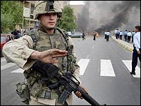 ग्रीन ज़ोन में अमरीकी सैनिक