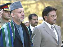 مشرف و کرزی