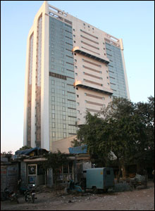 A tower block in India