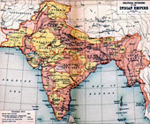 Old map of British Indian Empire