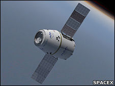 The SpaceX Dragon capsule