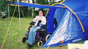 Liz camping