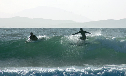 Shimmy finds the line, Jay finds the light. Recent irish swell has been great. N coast. Pic J 07