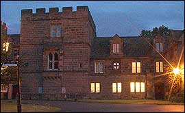 The pele tower in the grounds of Carlisle Cathedral