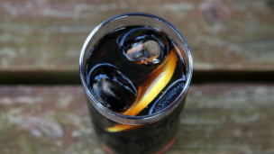 A glass of fizzy drink