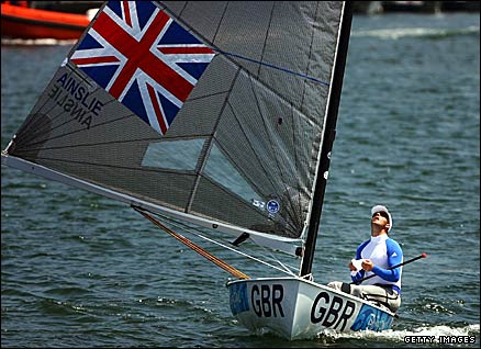 Ben Ainslie on the water in Qingdao