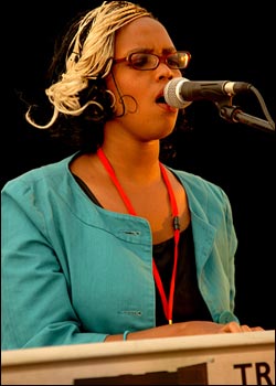 Beth Mburu in the FreeDM Tent at Cohesion Live