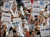 Manifestantes espanhóis