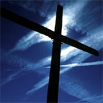 Cross in bright sunlight