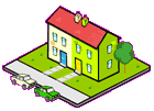 Semi-detached house illustration