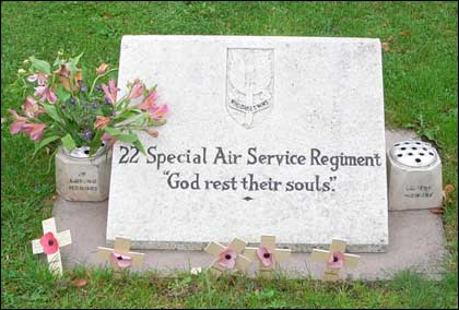 Memorial in St Martins, Hereford, the SAS church