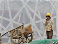 Trabalhador chinês. Foto: AFP
