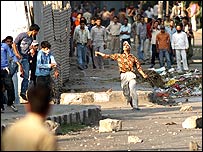 श्रीनगर में विरोध प्रदर्शन