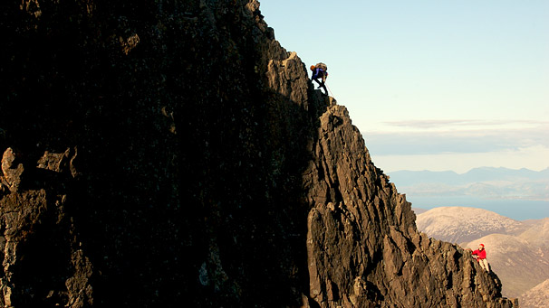 filming on the Inaccessible Pinnacle, Skye