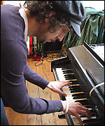Joe plays his Rhodes Piano