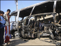 Irak'ta patlama sonrası olay yeri