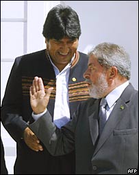 Evo Morales e Luiz Inácio Lula da Silva
