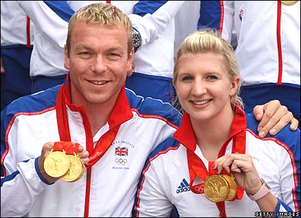 Chris Hoy and Rebecca Adlington