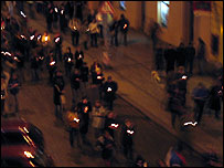 Demonstrace proti komunismu z večera 17. listopadu 2005 v Praze