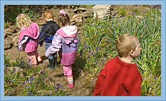 Children in a garden