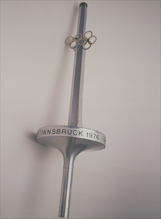 Photo: The torch design for the 1976 Winter Olympic Games